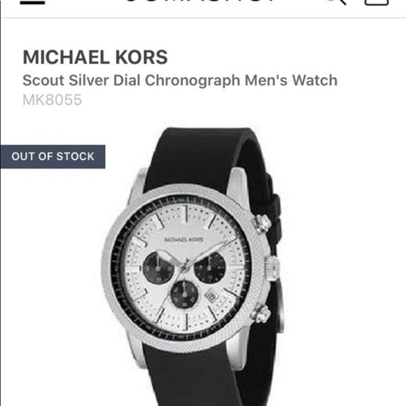 Michael Kors scout silver dial watch - Picture 2 of 4